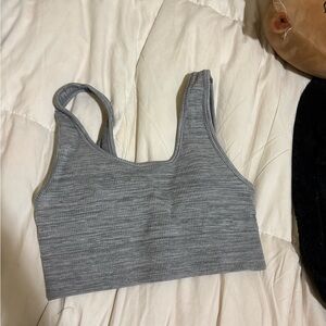 Gray Ribbed Women's Bralette